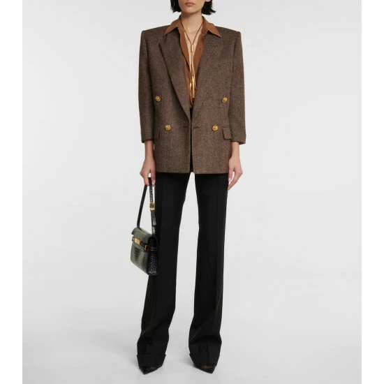 Top 10 β Saint Laurent Herringbone Wool Blazer π