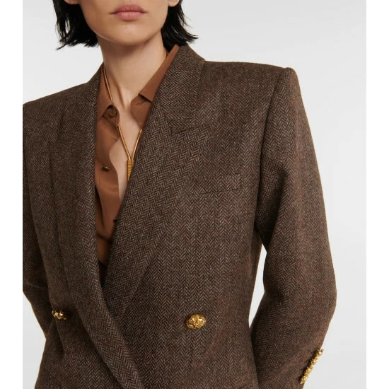 Top 10 β Saint Laurent Herringbone Wool Blazer π - Image 3