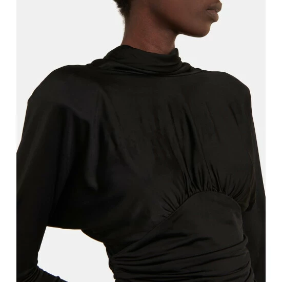 Buy 👍 Saint Laurent Ruched Jersey Top 💯 - Image 3