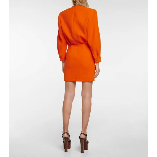 Budget ✨ Saint Laurent Double Wool Crêpe Minidress 🔔 - Image 2