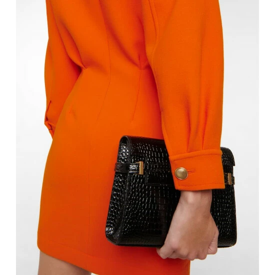 Budget ✨ Saint Laurent Double Wool Crêpe Minidress 🔔 - Image 4