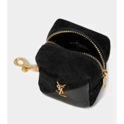 Best Pirce ❤️ Saint Laurent Jamie Cube Leather And Suede Bag Charm 🤩