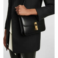 Discount 🎁 Saint Laurent Le Carré Leather Shoulder Bag 🔔