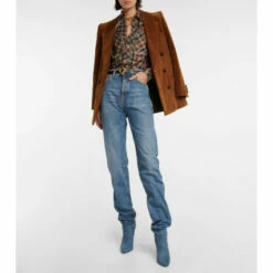 Promo ❤️ Saint Laurent Cotton Denim Pantaboots (FR38/shoe 39) 💯