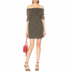 Hot Sale 😍 Saint Laurent Leopard Virgin Wool Minidress 💯