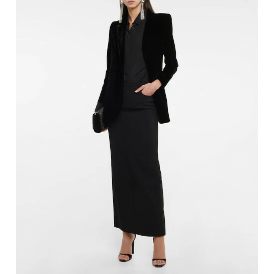 Coupon 😍 Saint Laurent Wool Maxi 👗 Skirt 🤩