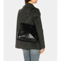 Top 10 😉 Saint Laurent Niki Large Leather Shoulder Bag 😀