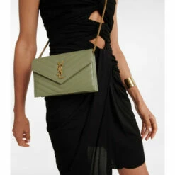 Cheap 👍 Saint Laurent Envelope Mini Leather Wallet On Chain 😉