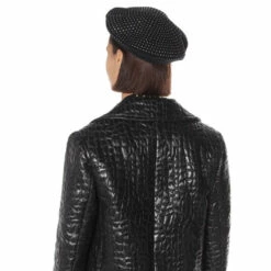 Best deal 🔔 Saint Laurent Crystal-embellished Wool Beret 😍