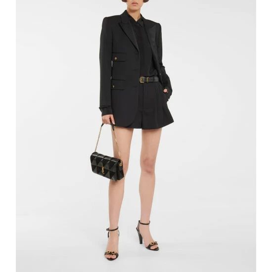 Wholesale 👏 Saint Laurent High-rise Wool Twill Shorts 👍