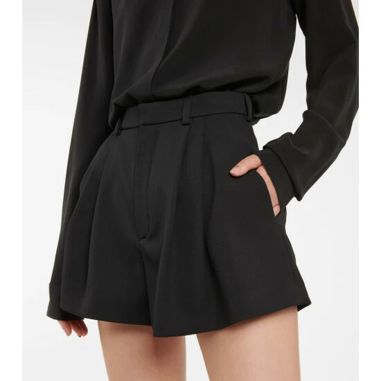 Wholesale 👏 Saint Laurent High-rise Wool Twill Shorts 👍 - Image 3