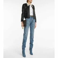 Promo 🎉 Saint Laurent High-rise Denim Pantaboots (FR38/shoe 39) 🎉