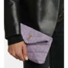Coupon 🤩 Saint Laurent Loulou Puffer Denim Clutch ⌛
