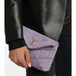 Coupon ๐คฉ Saint Laurent Loulou Puffer Denim Clutch โ