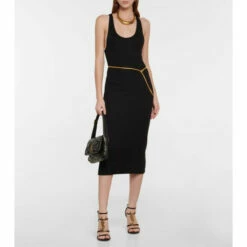 Best deal ⌛ Saint Laurent Silk-blend Midi 👗 Dress 😀
