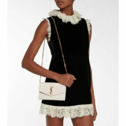 Cheap 🌟 Saint Laurent Uptown Leather Wallet Clutch 🛒