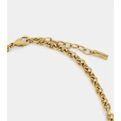 Deals 🌟 Saint Laurent Faux Pearl And Crystal Embellished Cross Necklace 😀