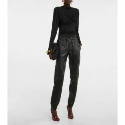 Deals 🧨 Saint Laurent High-rise Leather Drawstring Pants ✔️