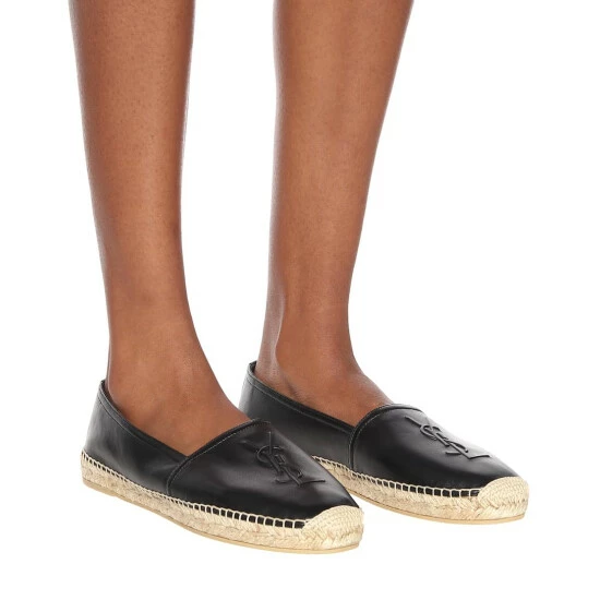 Cheapest 🤩 Saint Laurent Monogram Leather Espadrilles 🔔 - Image 3