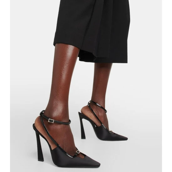 Deals โ Saint Laurent Blade Embellished Satin Pumps โ๏ธ - Image 3