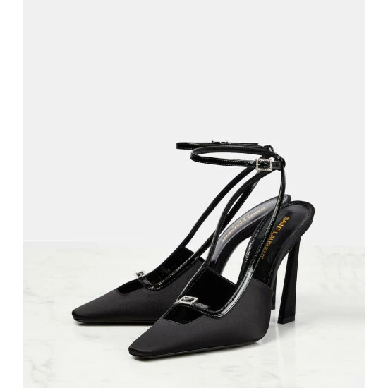 Deals โ Saint Laurent Blade Embellished Satin Pumps โ๏ธ - Image 4