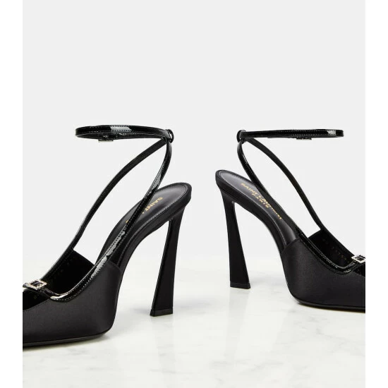 Deals โ Saint Laurent Blade Embellished Satin Pumps โ๏ธ - Image 5