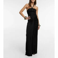 Top 10 โ๏ธ Saint Laurent Draped Jersey Maxi ๐ Dress ๐