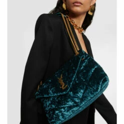 New 🥰 Saint Laurent Loulou Puffer Small Quilted Velvet Shoulder Bag 🎉