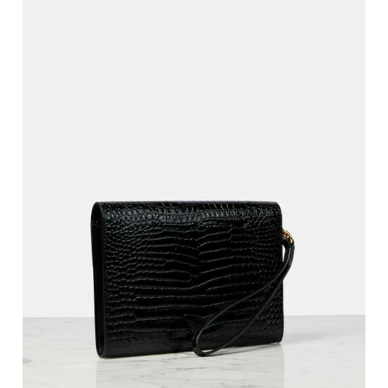 Budget ๐งจ Saint Laurent Cassandre Croc-effect Leather Pouch ๐ฅฐ - Image 3